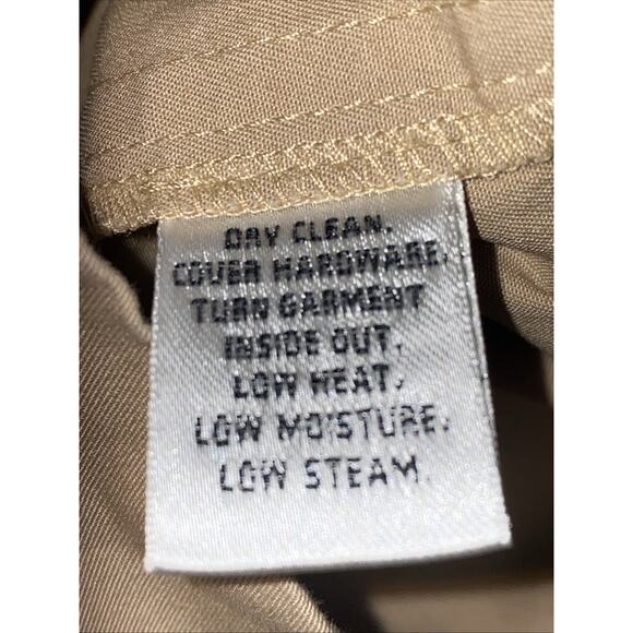 St John Women’s 12 Khaki Wide Leg Pants Cuffed High Rise - Picture 6 of 7